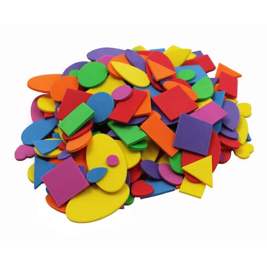 Foam Shapes, Assorted Colors, 720 Per Pack, 6 Packs